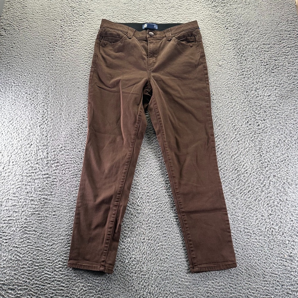 Democracy Ab Solution Jeans Womens 10 Brown Denim Straight Workwear Stretch